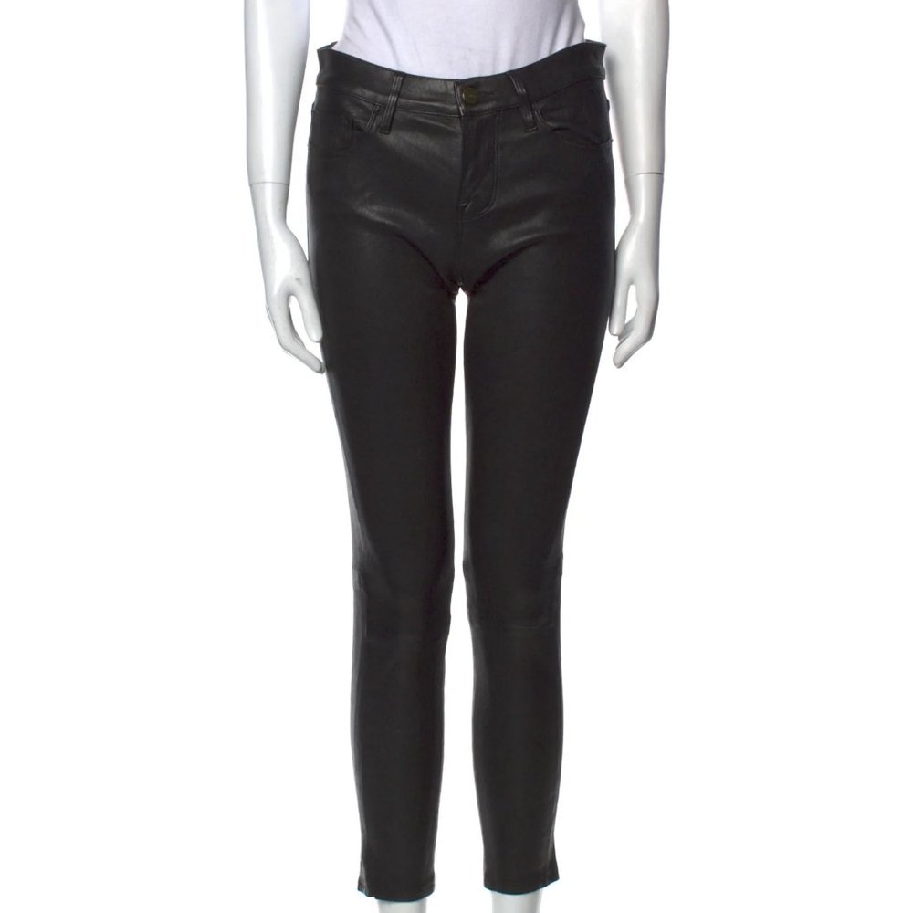 FRAME Lamb Leather Skinny Leg Pants
